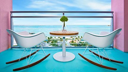 SLS Baha Mar balcony overlooking the beach