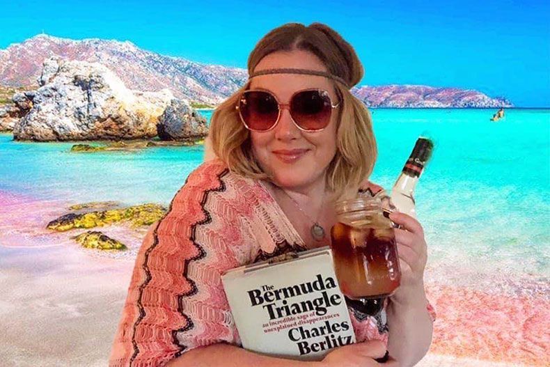 Sam Bixby dressed up for Real Time Retreats to Bermuda