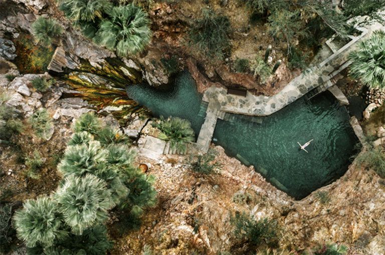 hot springs at Castle Hot Springs Resort