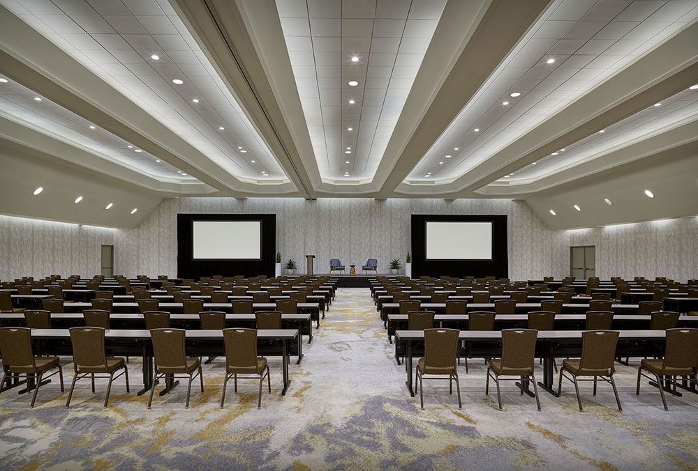 Viewline Resort Snowmass ballroom set up for meeting